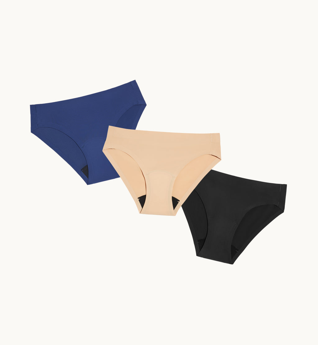 Knix Women's 3 Pack Super Absorbency leakproof Bikini Panty
